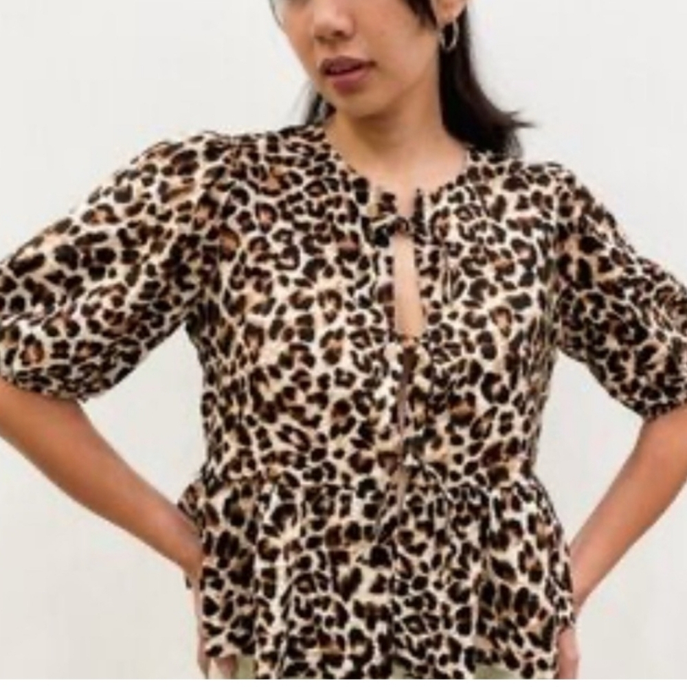 Sim & Sam Leopard Print Blouse